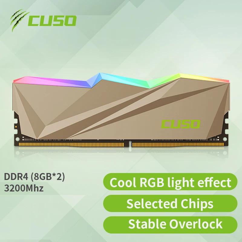 CUSO ޸ RAM DDR4 RGB ǻ ũž, 16GB, 8GB, 3200MHz, 3600MHz, 8GB x 2, 16GB x 2, 3200MHz